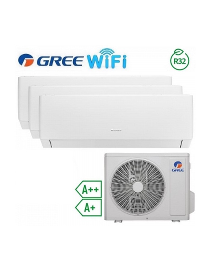 Gree PULAR Trial split 9000+9000+9000btu wifi A++/A+ R32 con unità esterna da 21000btu