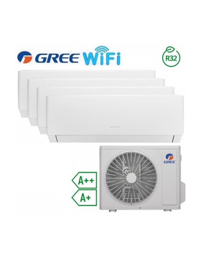 Gree PULAR Paneles divididos 9000+9000+9000+9000btu wifi A++/A+ R32 con unidad exterior de 28000btu