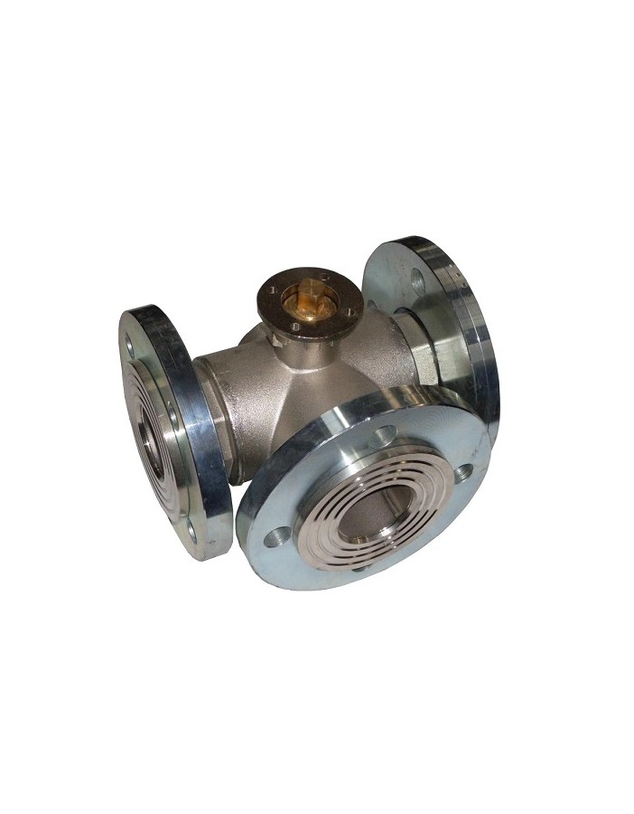 De Pala Corpo valvola sfera 3 vie dn 50 tipo deviatrice frontale a 2 fori attacco iso 5211 f05 q11 flangiato